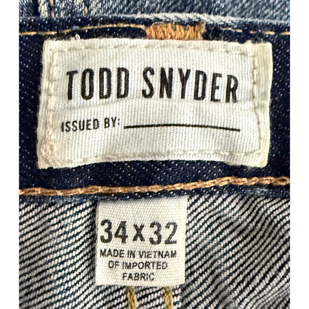 Todd Snyder Mens Slim Fit Stretch 5 Pocket Jeans Blue Wash Classic Hipster 34 32 - Picture 9 of 12